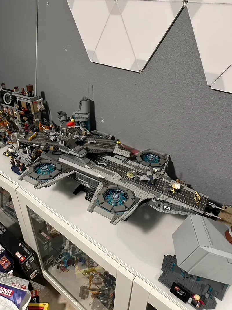 the LEGO wall